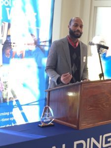 Rashaad Abdur-Rahman receives Champion Award from Spalding School of Social Work