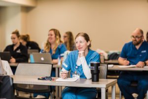 Spalding nursing student in class